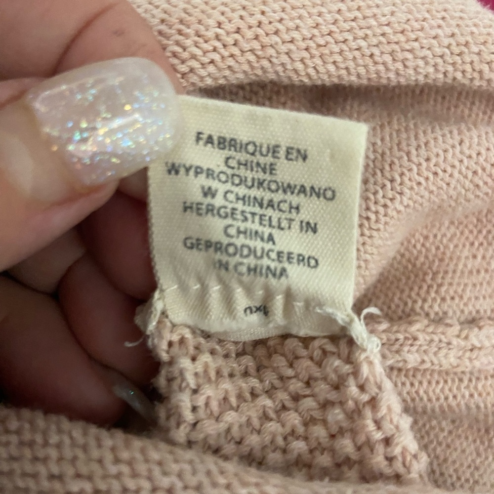 Sigrid Olsen Large  pale pink pullover w thumb holes cowlneck women’s $220 - Picture 8 of 8